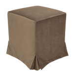 Taburet cu husa Cube H - stofa H03 - bej