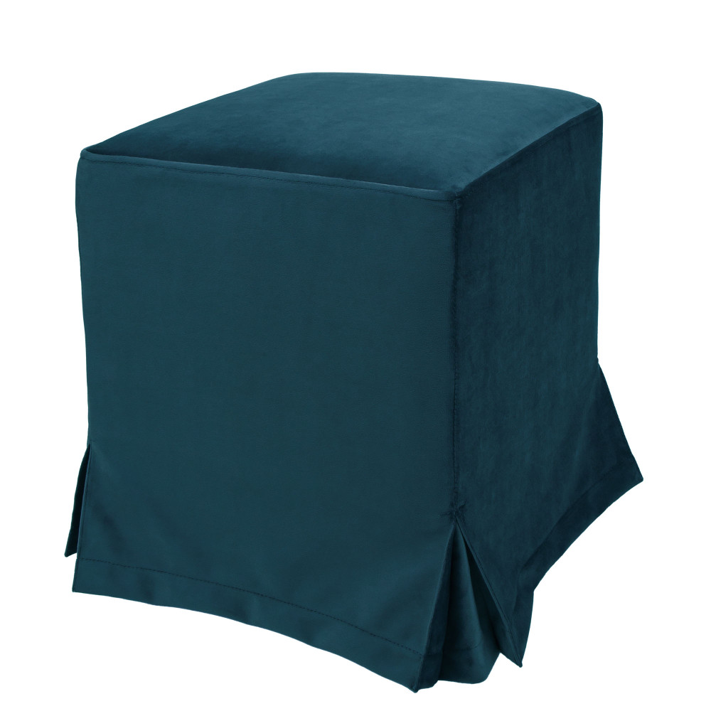 Taburet cu husa Cube H - stofa H13 - turcoaz Taburet cu husa Cube H - stofa H13 - turcoaz