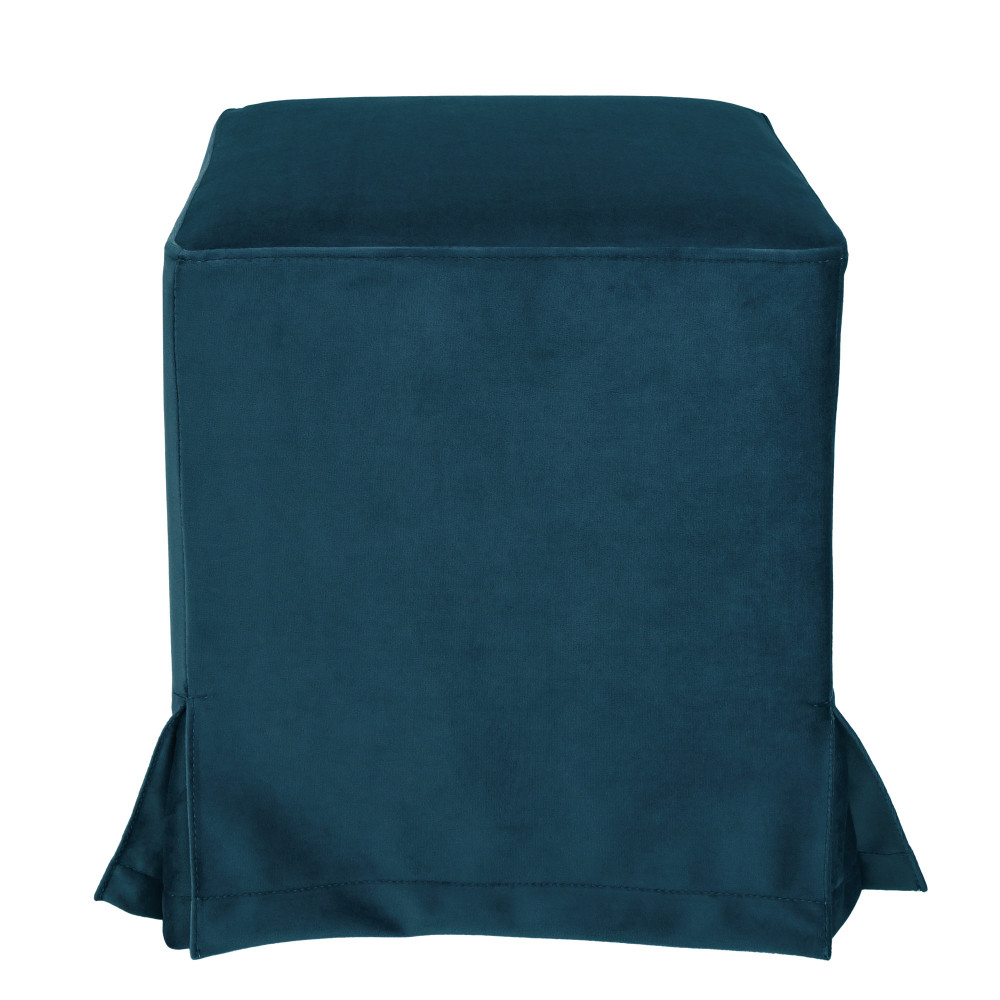 Taburet cu husa Cube H - stofa H13 - turcoaz Taburet cu husa Cube H - stofa H13 - turcoaz