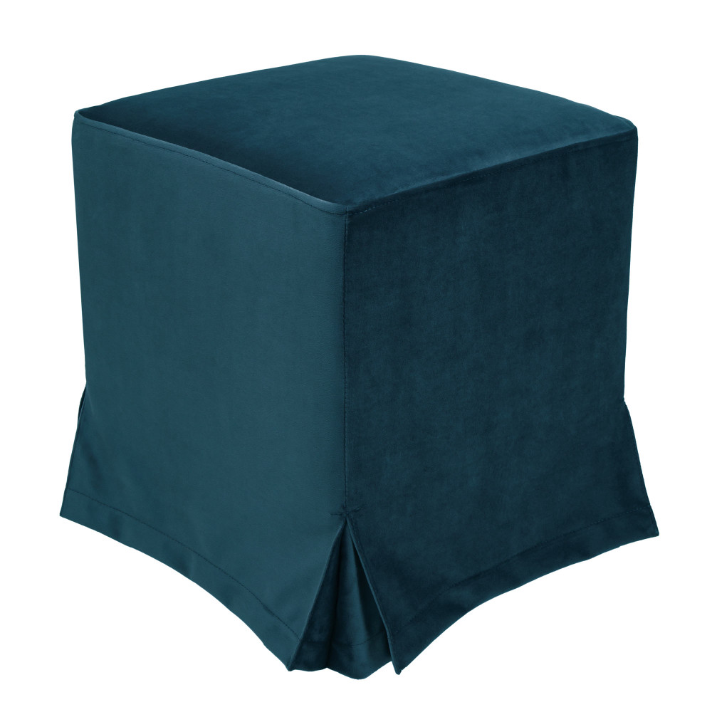 Taburet cu husa Cube H - stofa H13 - turcoaz Taburet cu husa Cube H - stofa H13 - turcoaz