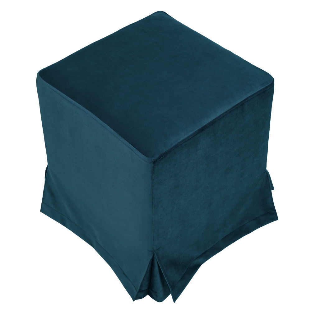 Taburet cu husa Cube H - stofa H13 - turcoaz Taburet cu husa Cube H - stofa H13 - turcoaz