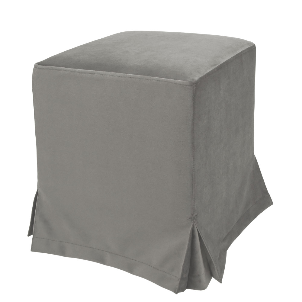 Taburet cu husa Cube H - stofa H34 - gri deschis Taburet cu husa Cube H - stofa H34 - gri deschis