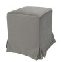 Taburet cu husa Cube H - stofa H34 - gri deschis Taburet cu husa Cube H - stofa H34 - gri deschis