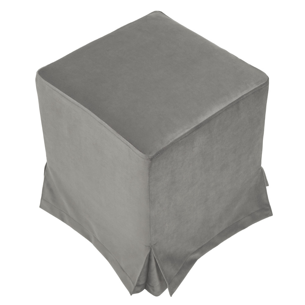 Taburet cu husa Cube H - stofa H34 - gri deschis Taburet cu husa Cube H - stofa H34 - gri deschis