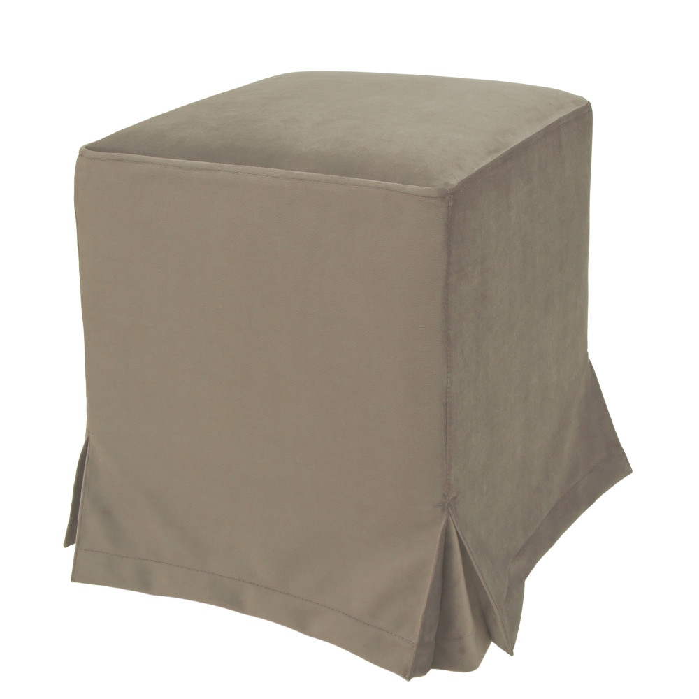 Taburet cu husa Cube H - stofa H44 - grej Taburet cu husa Cube H - stofa H44 - grej