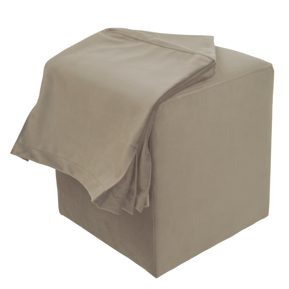 Taburet cu husa Cube H - stofa H44 - grej Taburet cu husa Cube H - stofa H44 - grej