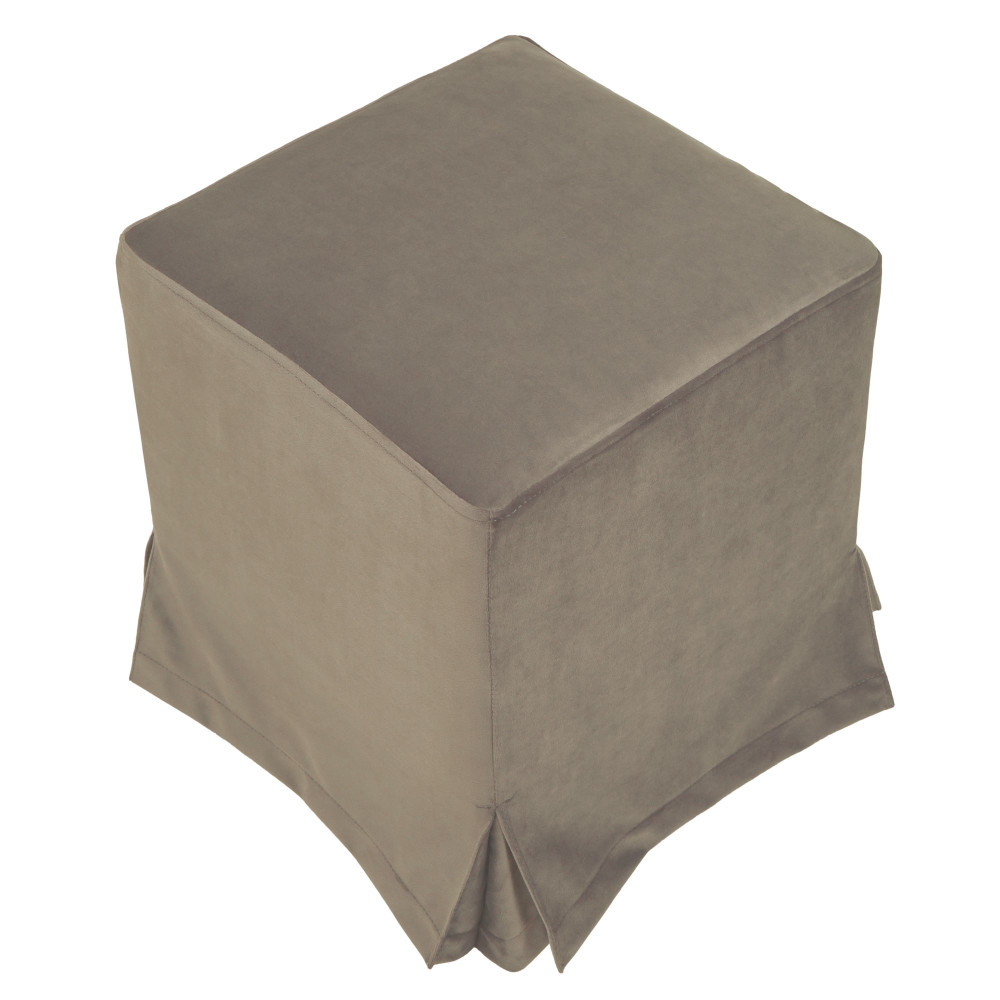 Taburet cu husa Cube H - stofa H44 - grej Taburet cu husa Cube H - stofa H44 - grej