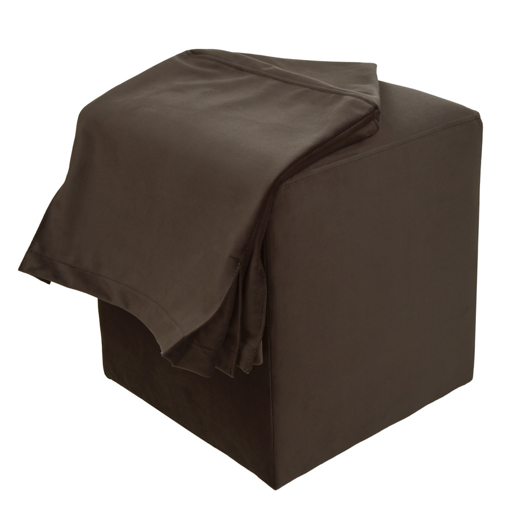 Taburet cu husa Cube H - stofa H48 - maro Taburet cu husa Cube H - stofa H48 - maro