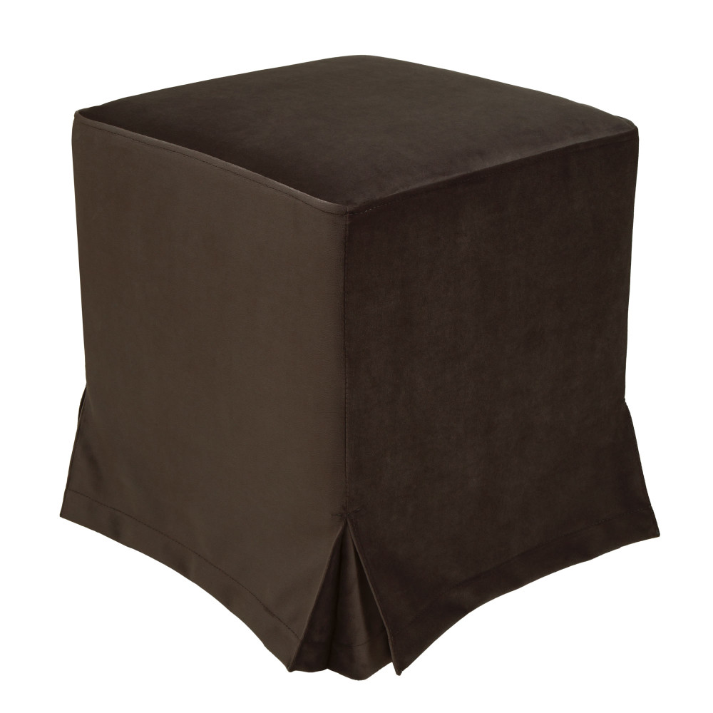 Taburet cu husa Cube H - stofa H48 - maro Taburet cu husa Cube H - stofa H48 - maro