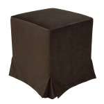 Taburet cu husa Cube H - stofa H48 - maro