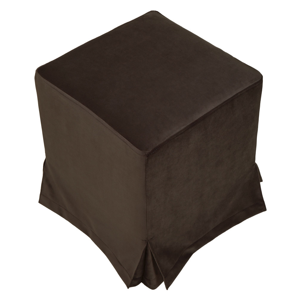 Taburet cu husa Cube H - stofa H48 - maro Taburet cu husa Cube H - stofa H48 - maro
