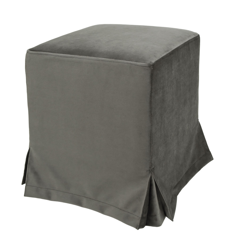 Taburet cu husa Cube H - stofa H49 - gri petrol Taburet cu husa Cube H - stofa H49 - gri petrol