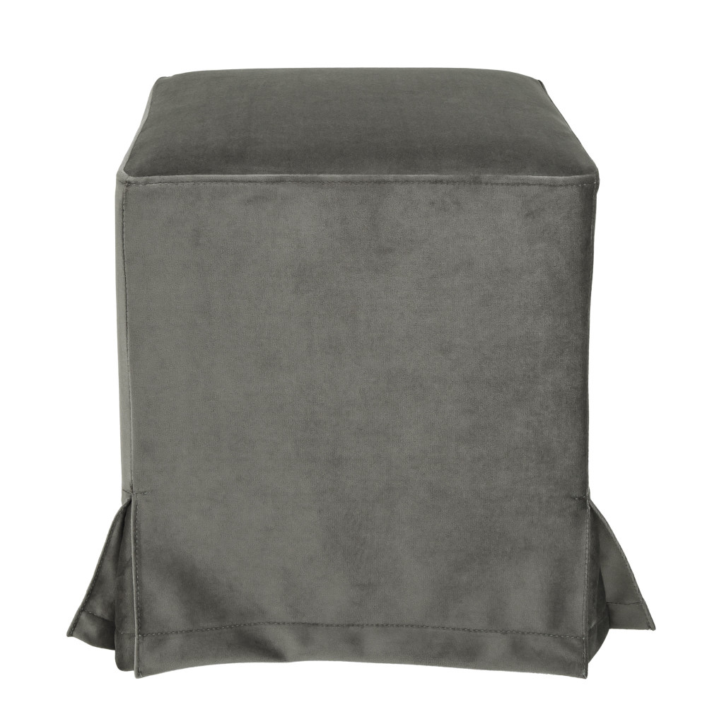Taburet cu husa Cube H - stofa H49 - gri petrol Taburet cu husa Cube H - stofa H49 - gri petrol