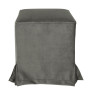 Taburet cu husa Cube H - stofa H49 - gri petrol Taburet cu husa Cube H - stofa H49 - gri petrol