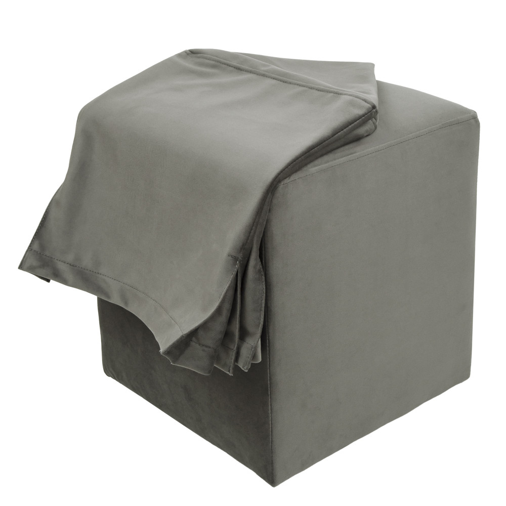 Taburet cu husa Cube H - stofa H49 - gri petrol Taburet cu husa Cube H - stofa H49 - gri petrol