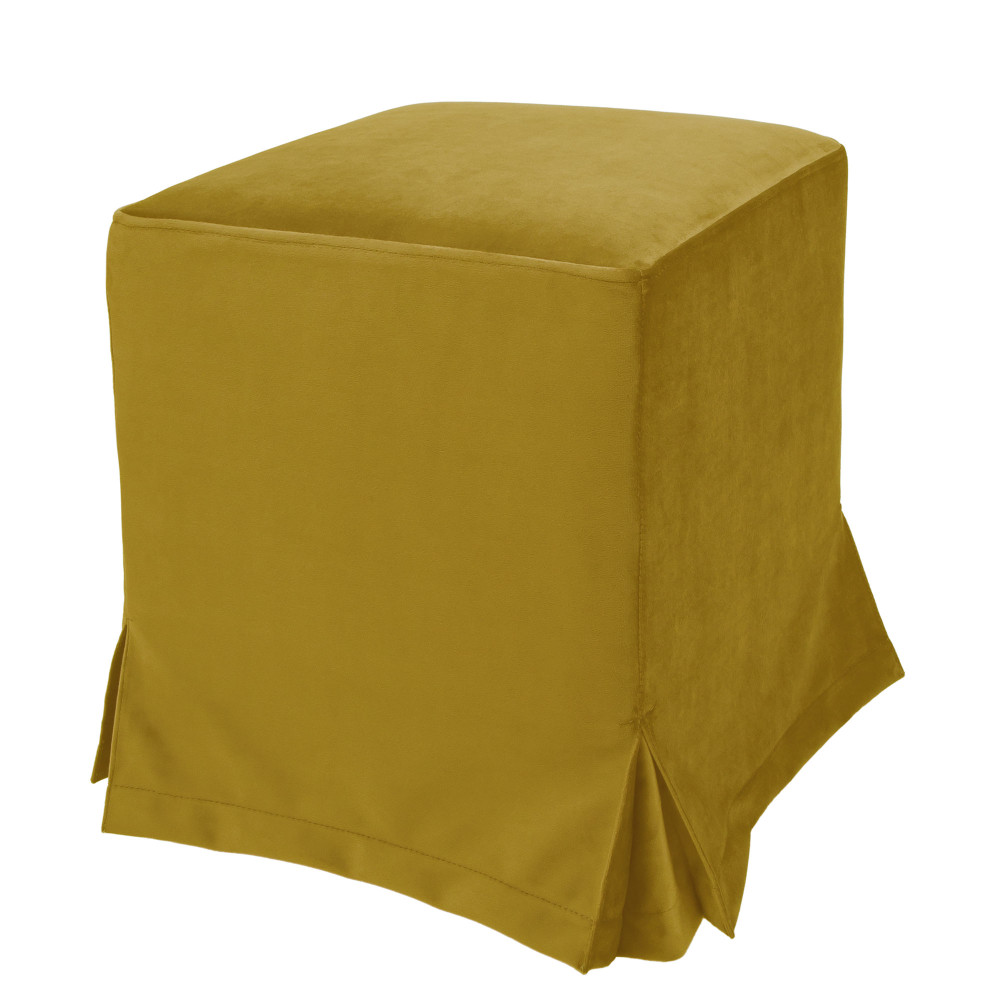 Taburet cu husa Cube H - stofa H66 - galben Taburet cu husa Cube H - stofa H66 - galben