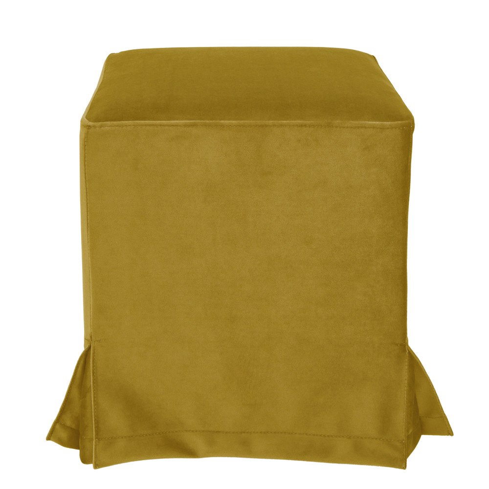 Taburet cu husa Cube H - stofa H66 - galben Taburet cu husa Cube H - stofa H66 - galben