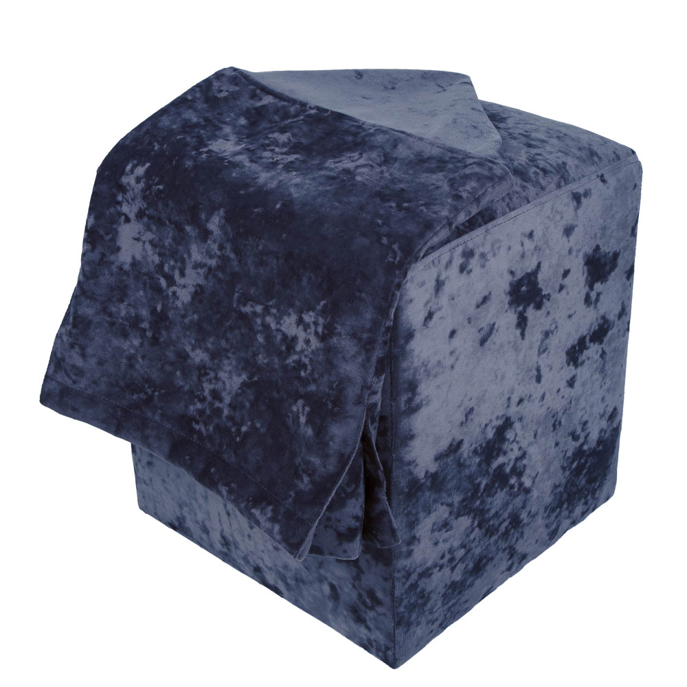 Husa taburet Cube - E29 - stofa albastra Husa taburet Cube - E29 - stofa albastra