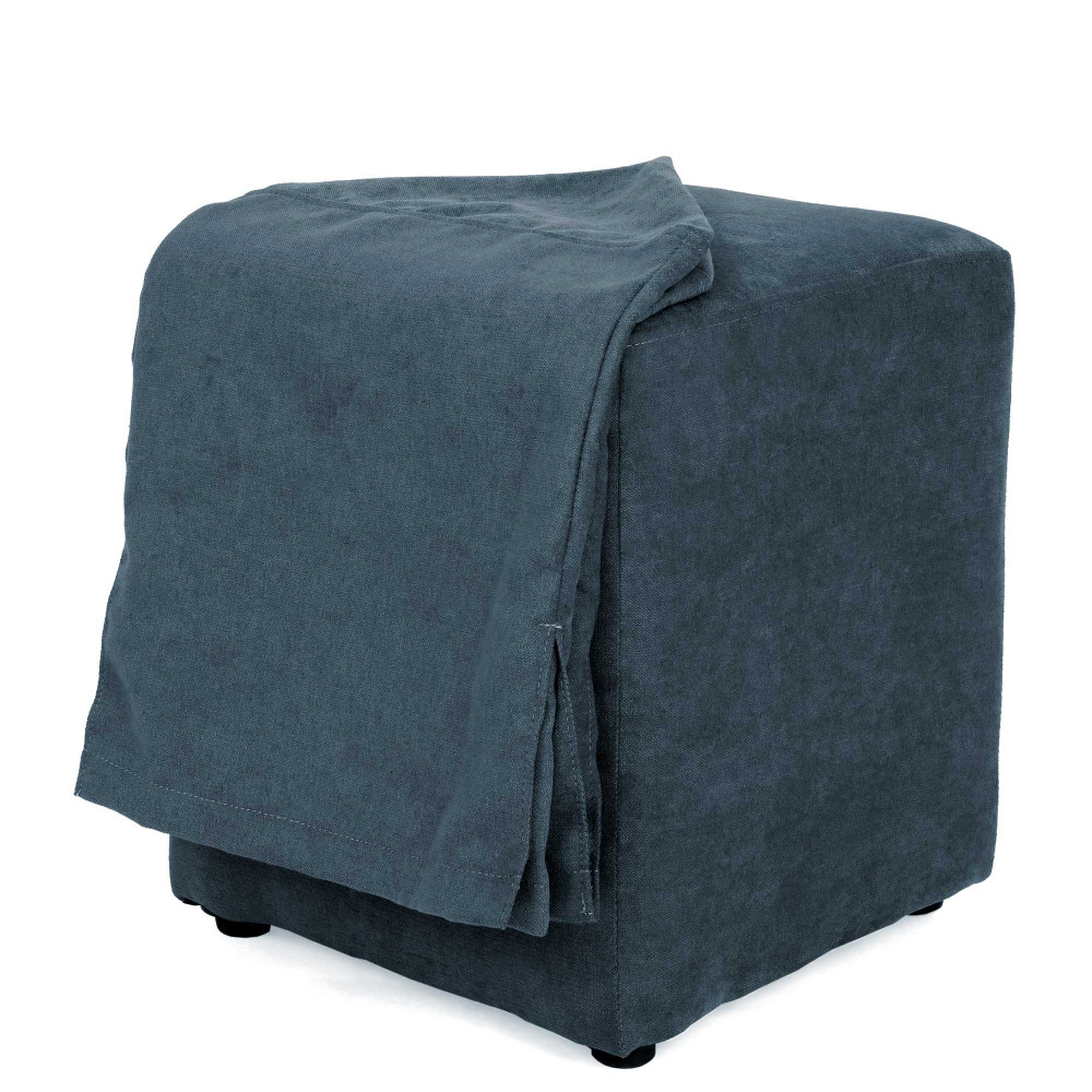 Husa taburet Cube - K17 - stofa albastra Husa taburet Cube - K17 - stofa albastra