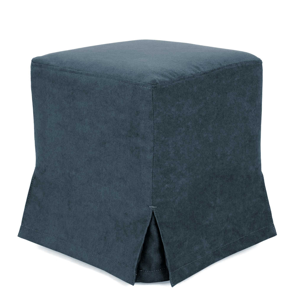 Husa taburet Cube - K17 - stofa albastra Husa taburet Cube - K17 - stofa albastra