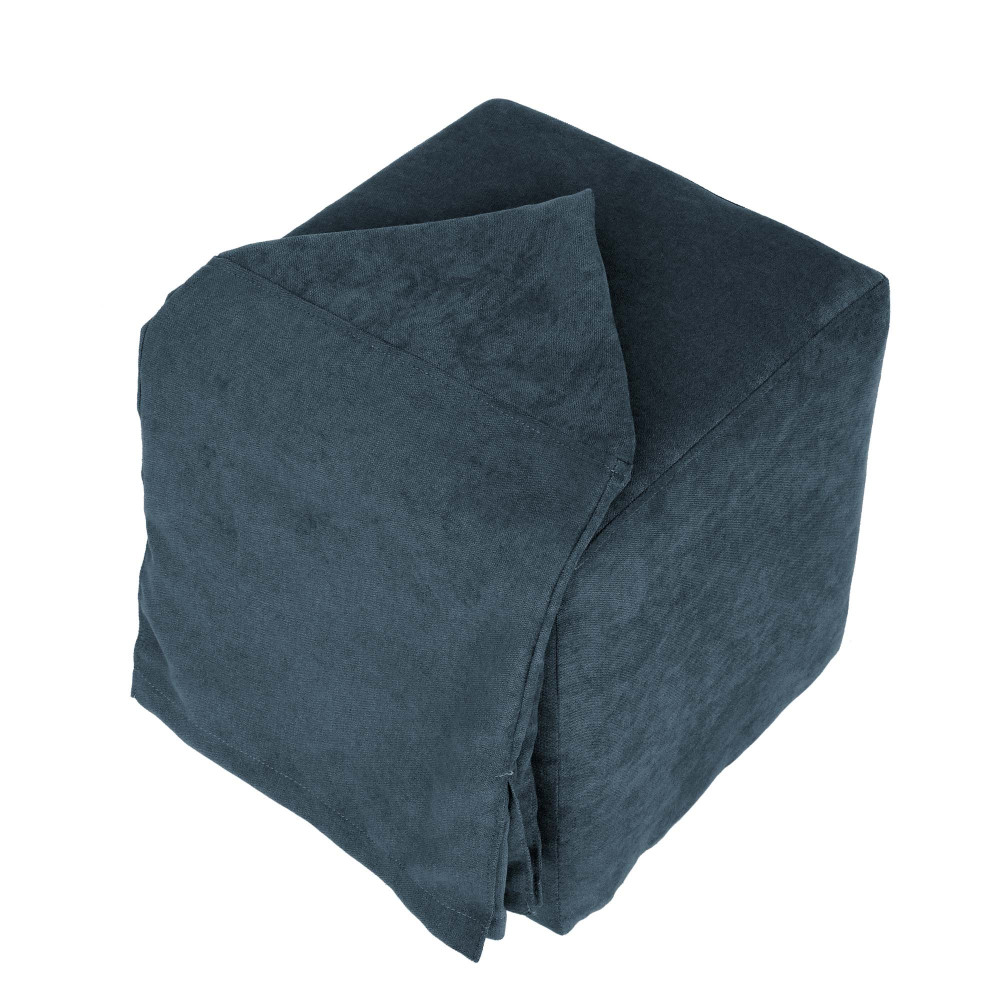 Taburet cu husa Cube H - stofa K17 - albastru Taburet cu husa Cube H - stofa K17 - albastru