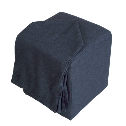 Husa taburet Cube - S80 - stofa albastra