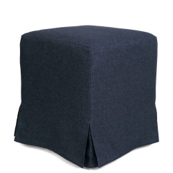 Taburet cu husa Cube H - stofa S80 - albastru Taburet cu husa Cube H - stofa S80 - albastru