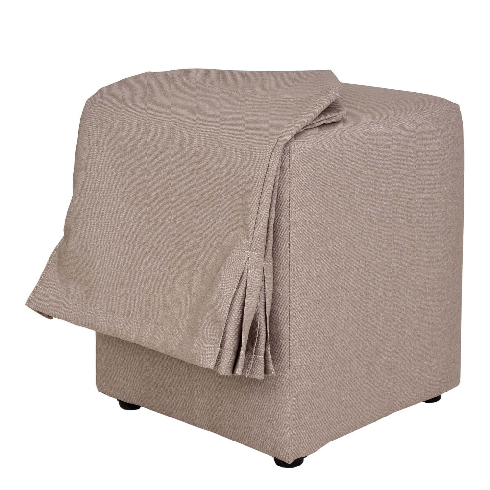 Taburet cu husa Cube H - stofa S17 - bej Taburet cu husa Cube H - stofa S17 - bej