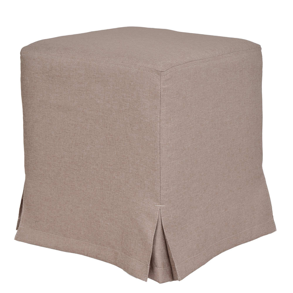 Taburet cu husa Cube H - stofa S17 - bej Taburet cu husa Cube H - stofa S17 - bej