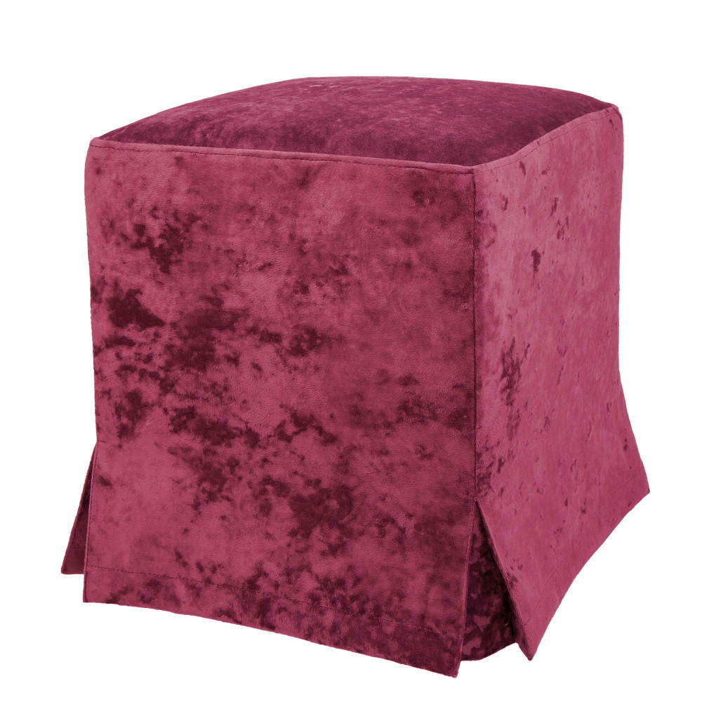 Taburet cu husa Cube H - stofa E42 - bordo Taburet cu husa Cube H - stofa E42 - bordo