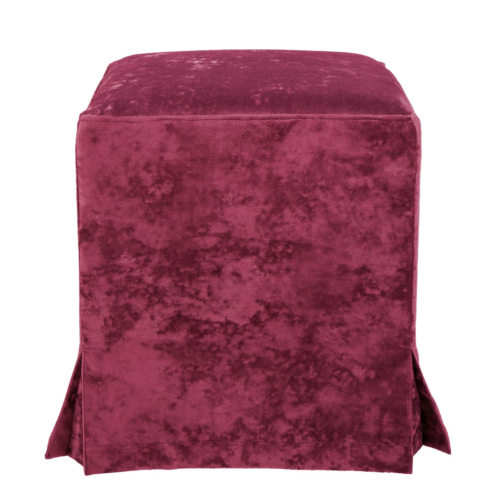 Taburet cu husa Cube H - stofa E42 - bordo Taburet cu husa Cube H - stofa E42 - bordo