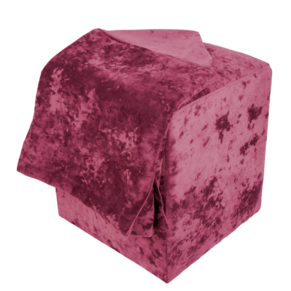 Taburet cu husa Cube H - stofa E42 - bordo Taburet cu husa Cube H - stofa E42 - bordo