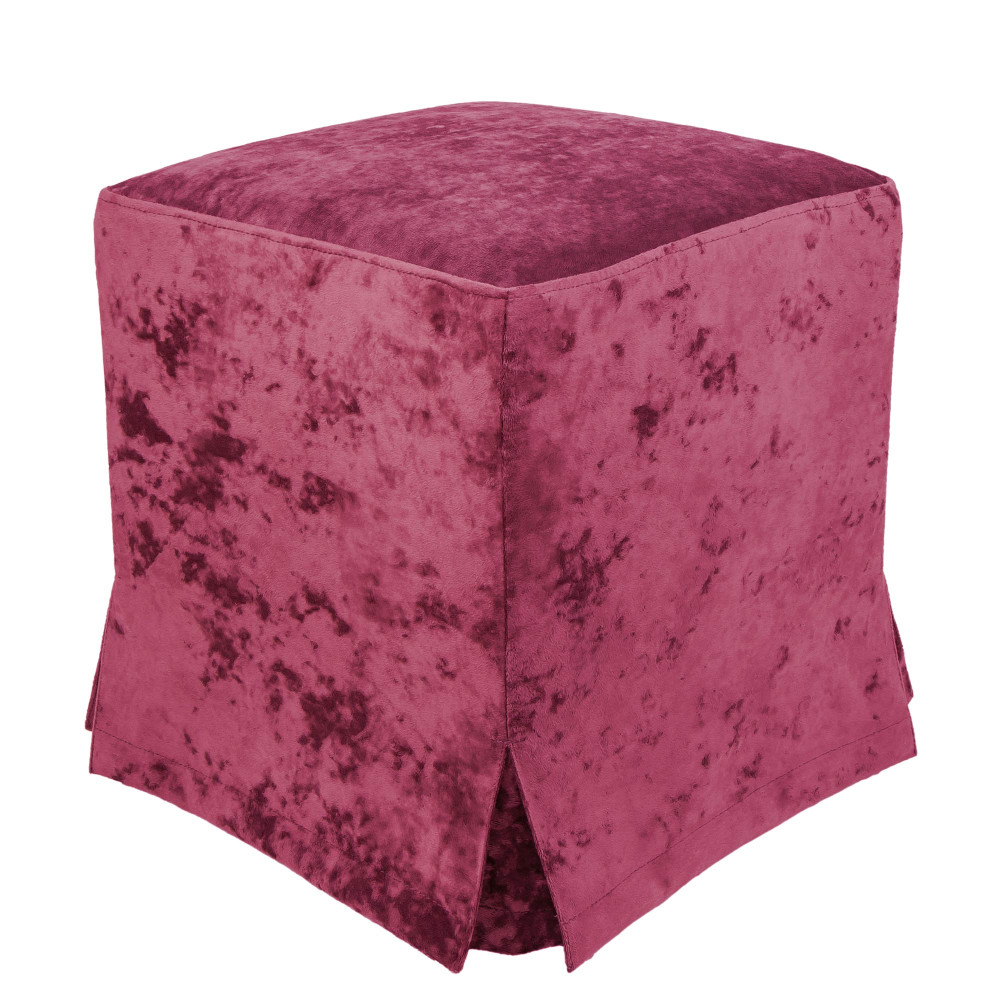 Taburet cu husa Cube H - stofa E42 - bordo Taburet cu husa Cube H - stofa E42 - bordo