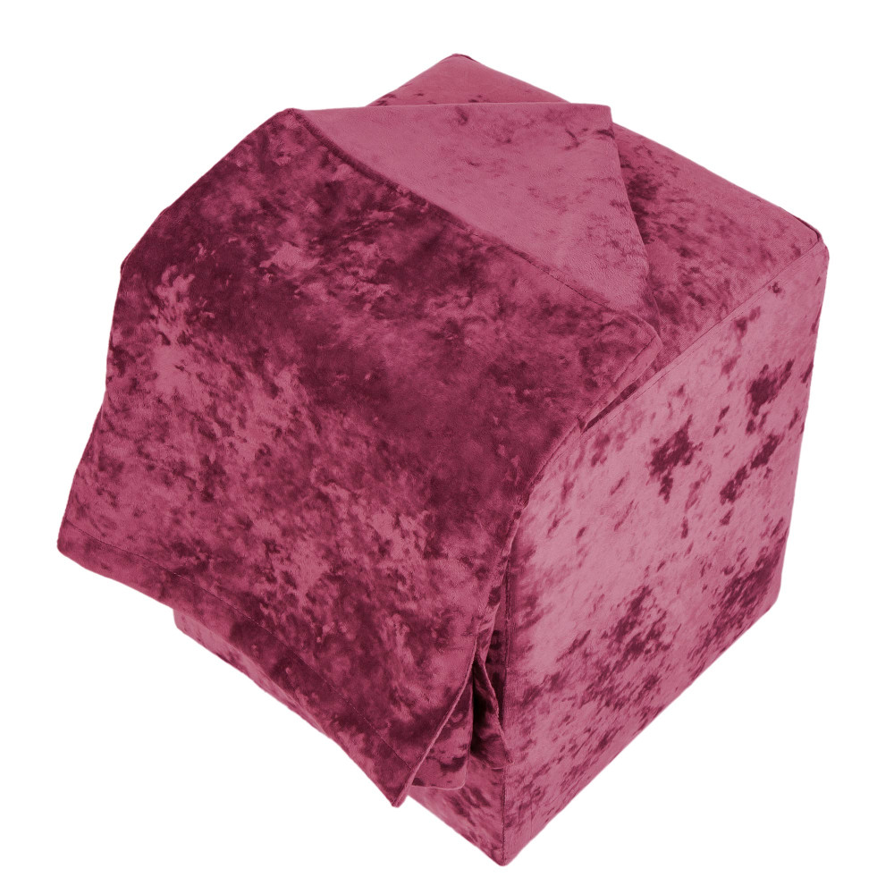Taburet cu husa Cube H - stofa E42 - bordo Taburet cu husa Cube H - stofa E42 - bordo