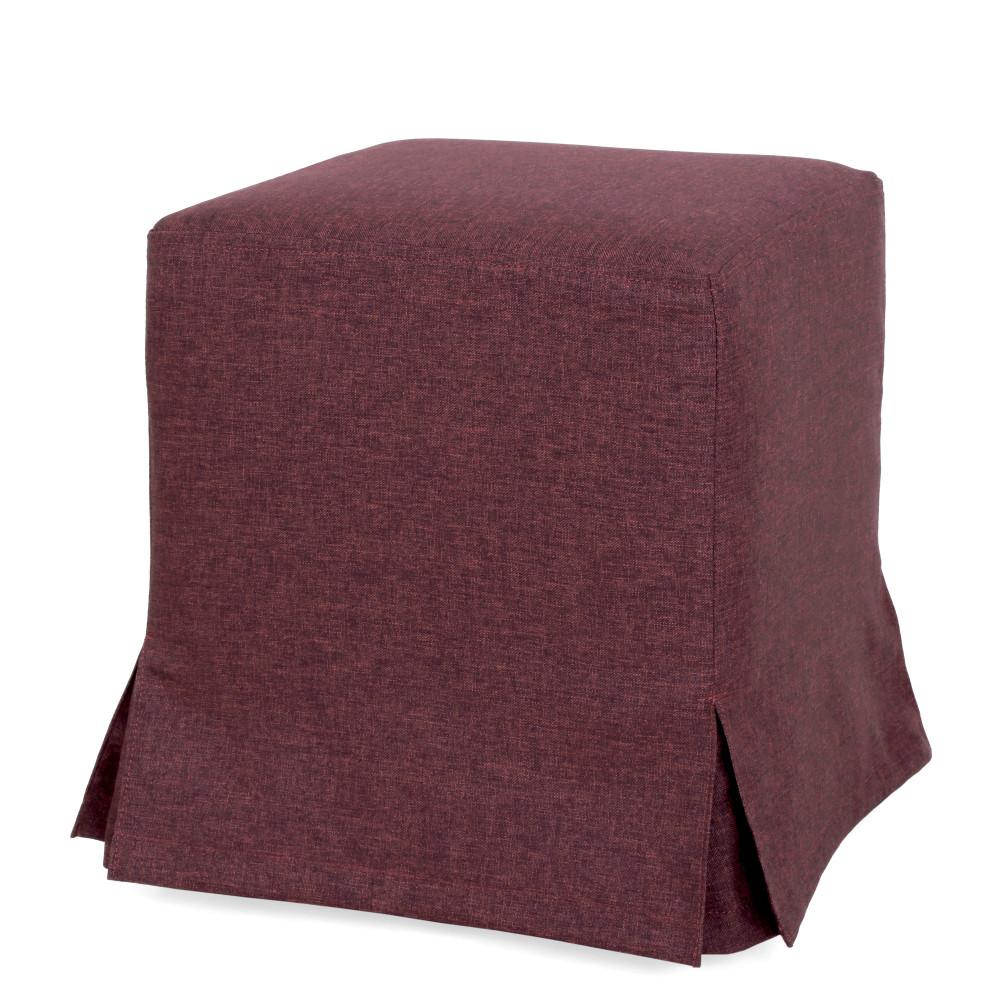 Taburet cu husa Cube H - stofa S78 - bordo Taburet cu husa Cube H - stofa S78 - bordo