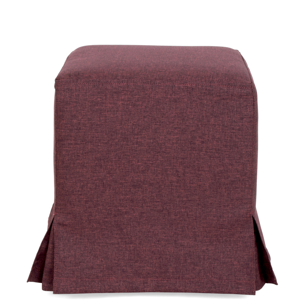 Taburet cu husa Cube H - stofa S78 - bordo Taburet cu husa Cube H - stofa S78 - bordo