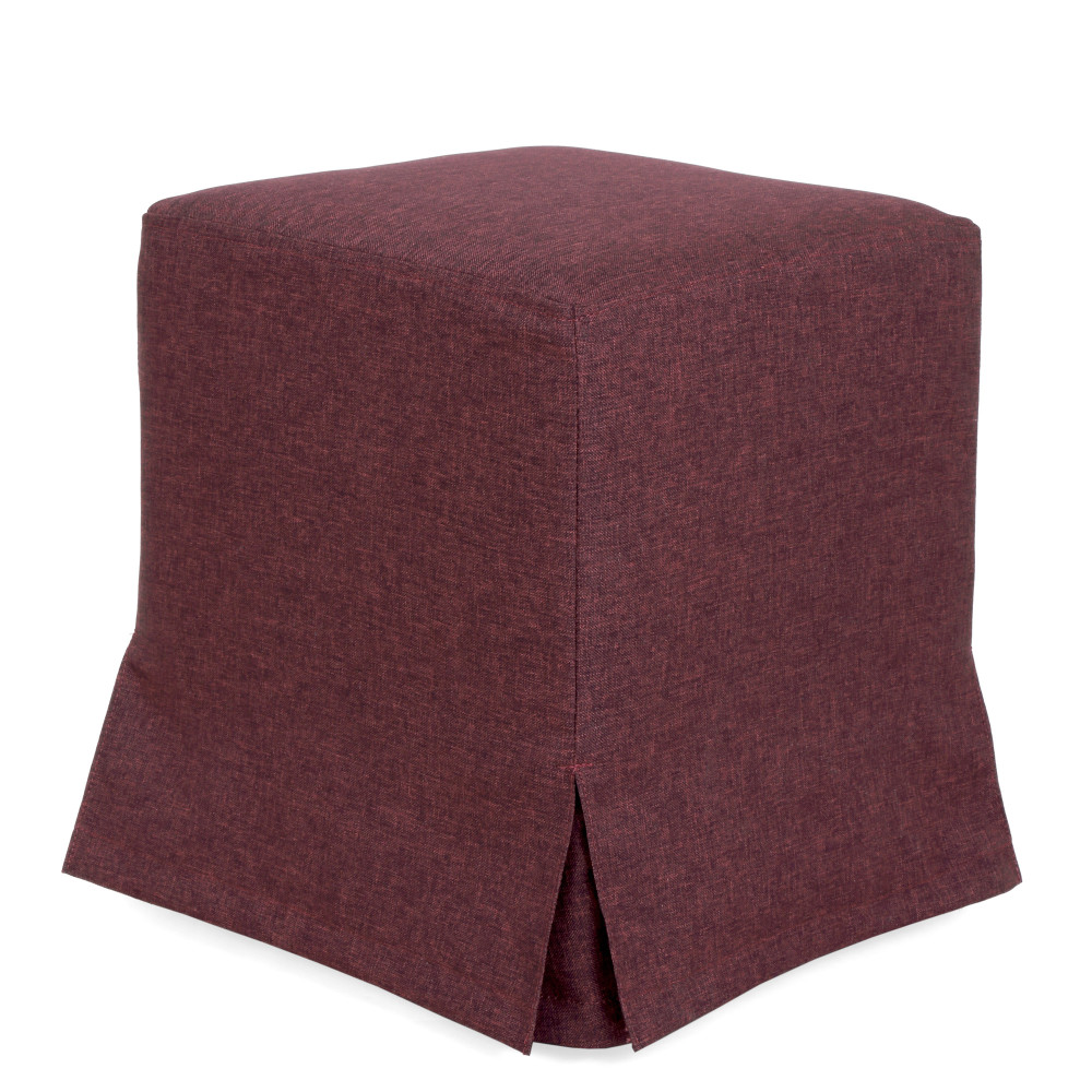Taburet cu husa Cube H - stofa S78 - bordo Taburet cu husa Cube H - stofa S78 - bordo