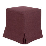 Taburet cu husa Cube H - stofa S78 - bordo