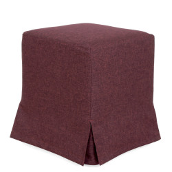Taburet cu husa Cube H - stofa S78 - bordo Taburet cu husa Cube H - stofa S78 - bordo