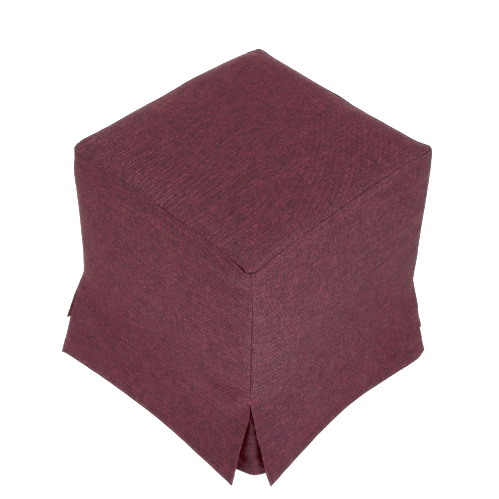 Taburet cu husa Cube H - stofa S78 - bordo Taburet cu husa Cube H - stofa S78 - bordo