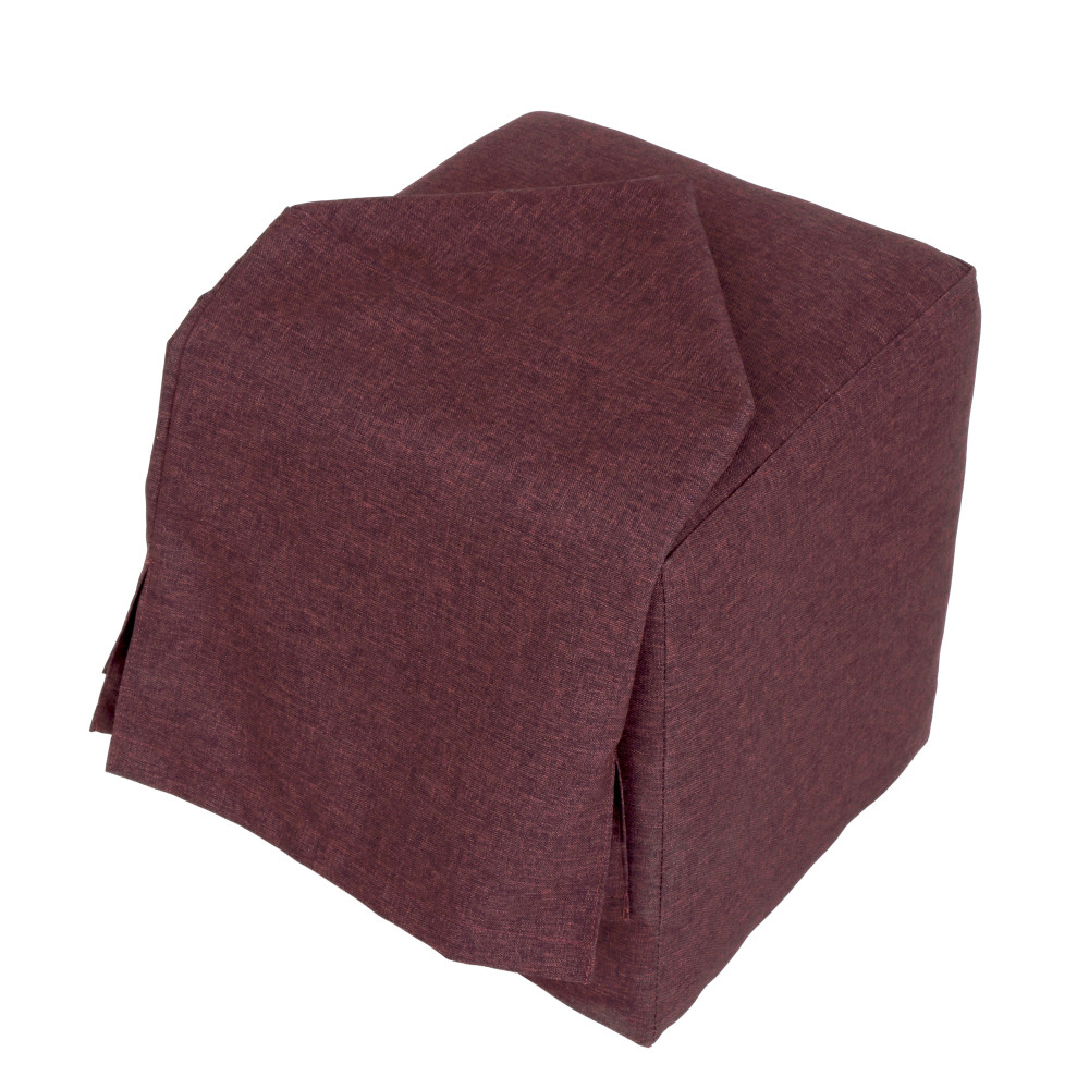 Taburet cu husa Cube H - stofa S78 - bordo Taburet cu husa Cube H - stofa S78 - bordo