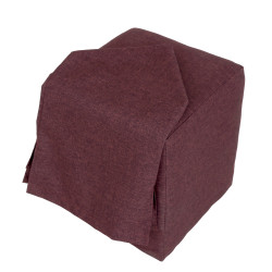 Husa taburet Cube - S78 - stofa bordo