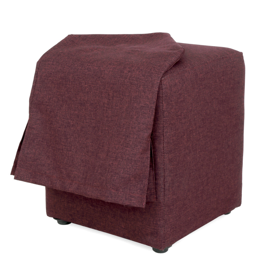 Taburet cu husa Cube H - stofa S78 - bordo Taburet cu husa Cube H - stofa S78 - bordo