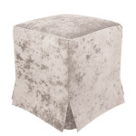 Taburet cu husa Cube H - stofa E04 - crem