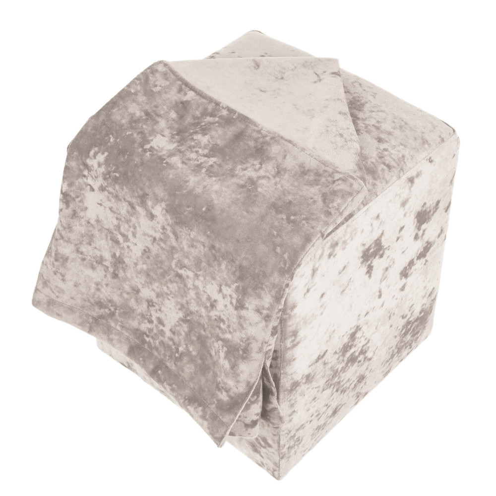 Taburet cu husa Cube H - stofa E04 - crem Taburet cu husa Cube H - stofa E04 - crem