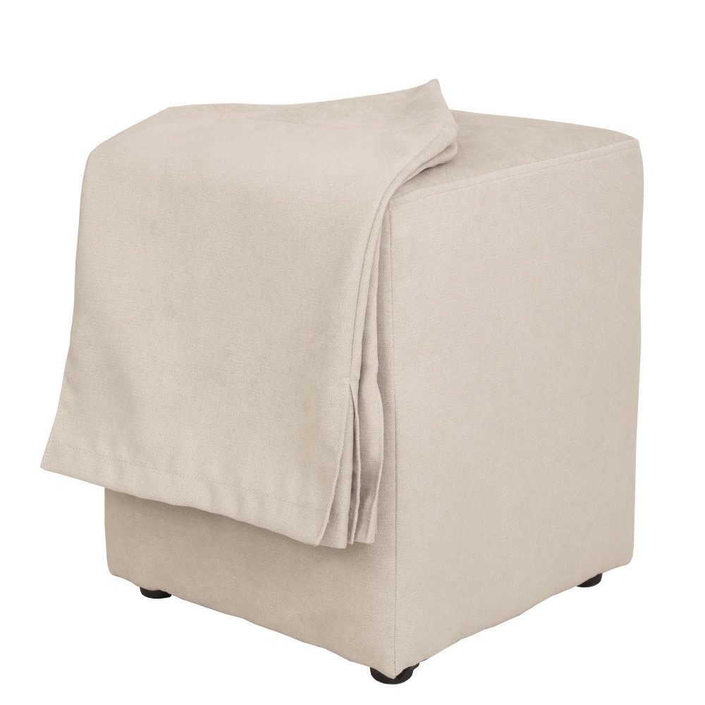 Husa taburet Cube - K08 - stofa crem