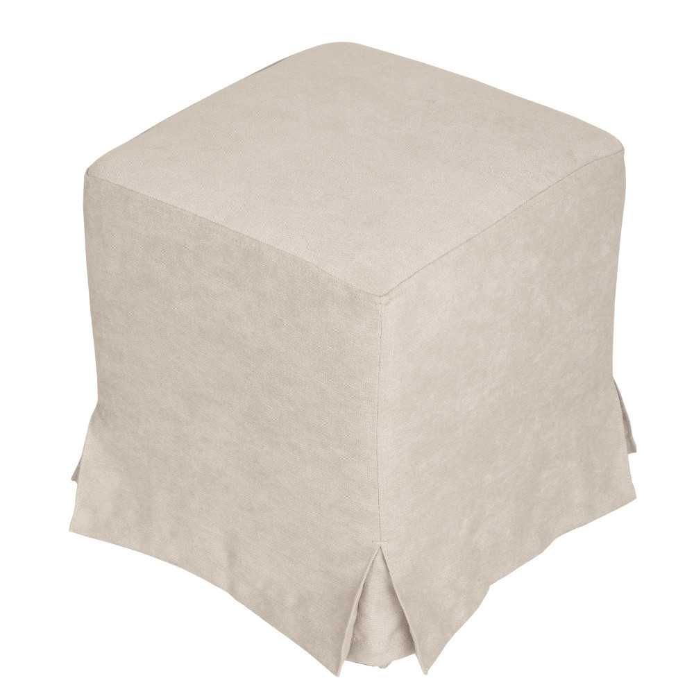 Husa taburet Cube - K08 - stofa crem Husa taburet Cube - K08 - stofa crem