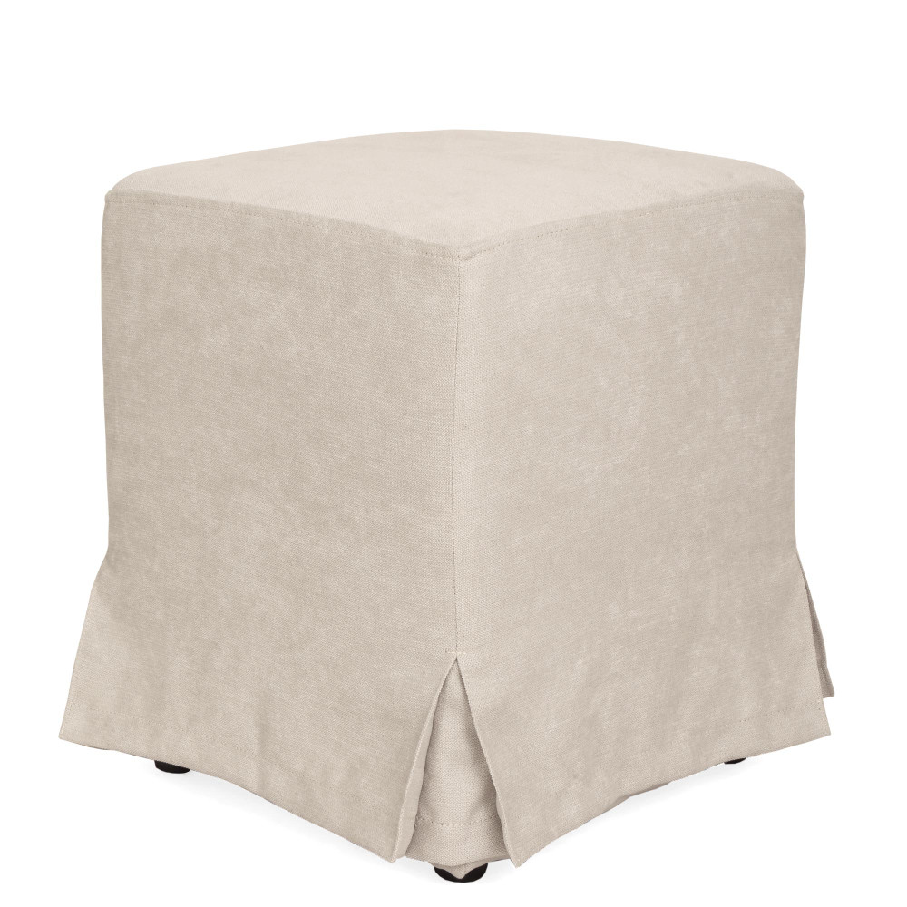 Husa taburet Cube - K08 - stofa crem