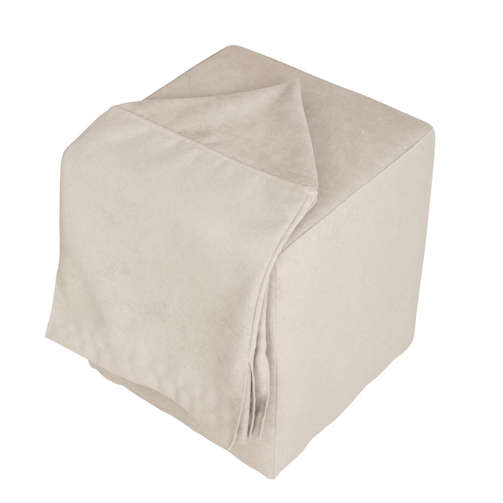 Taburet cu husa Cube H - stofa K8 - crem Taburet cu husa Cube H - stofa K8 - crem