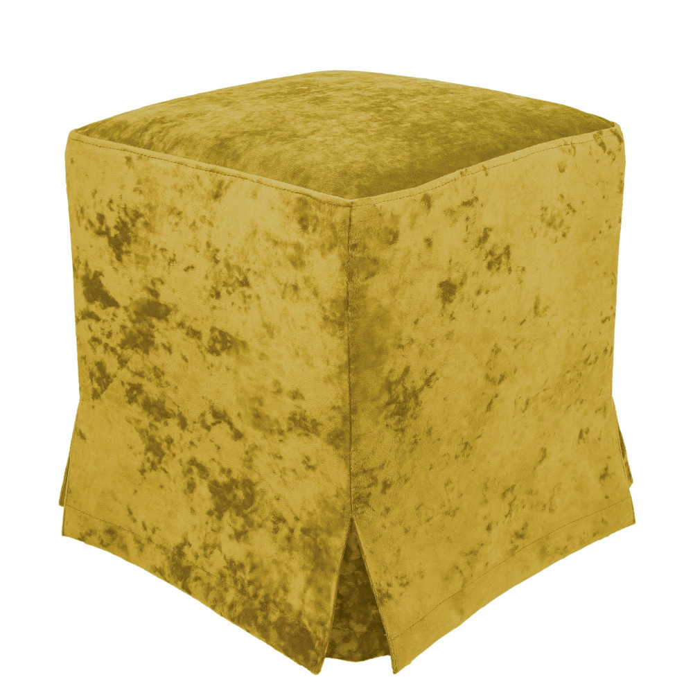 Husa taburet Cube - E51 - stofa galben